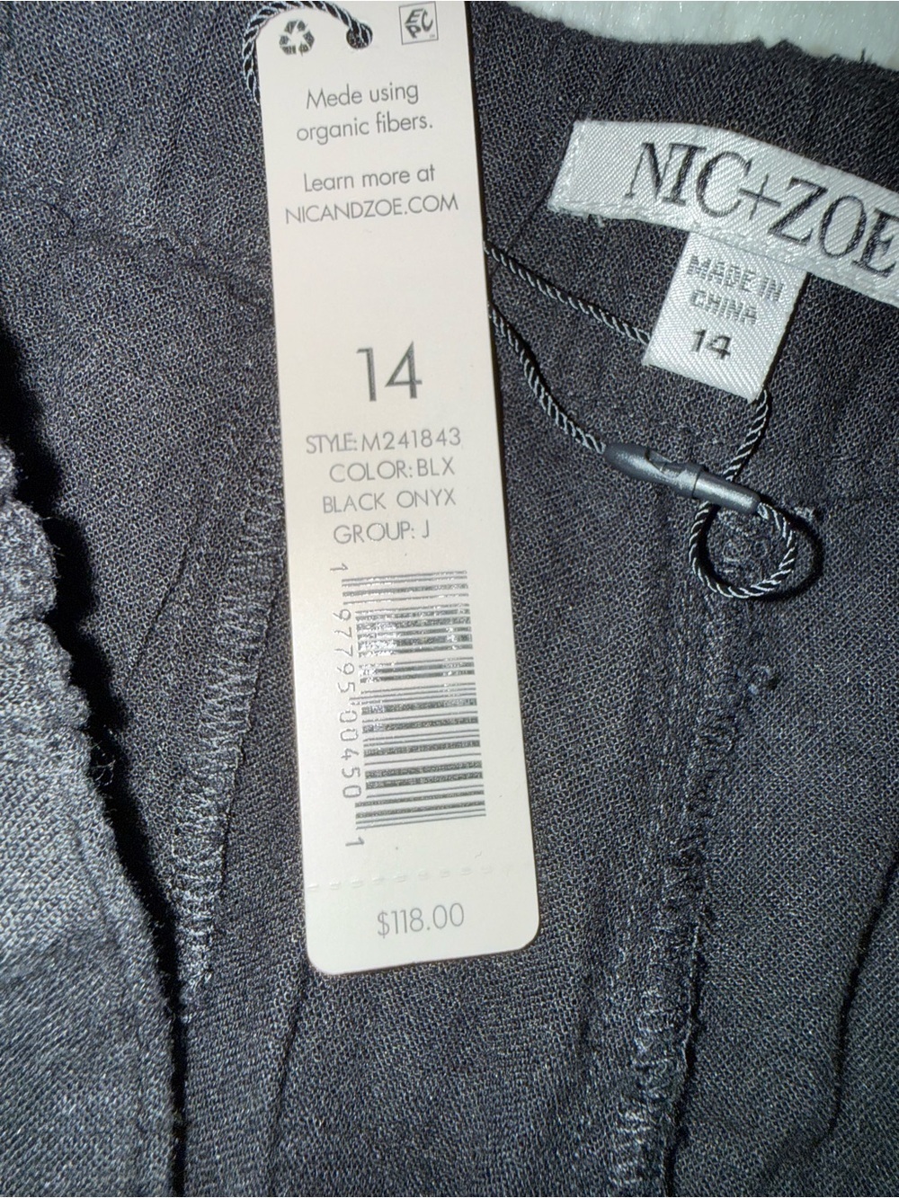 NWT NIC+ZOE Black Tailored Linen-Blend Shorts Size 14 - Picture 6 of 8